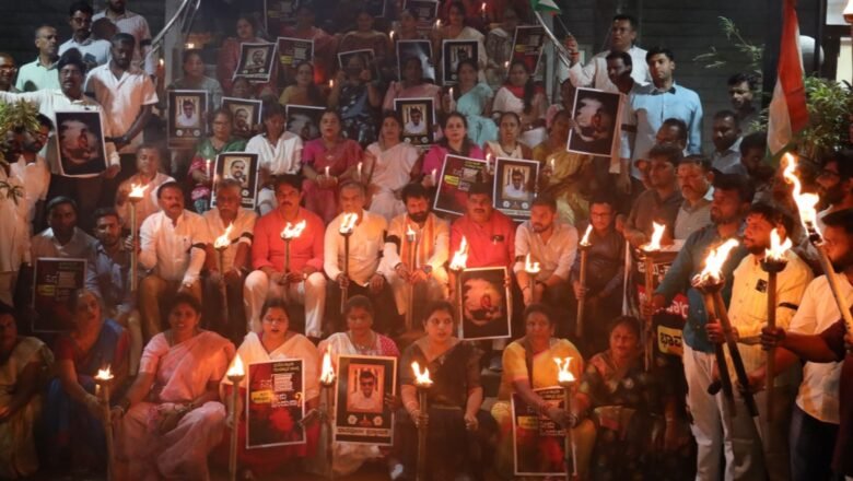 ಪಹಲ್ಗಾಮ್‌ನಲ್ಲಿ ನಡೆದ ಉಗ್ರರ ದಾಳಿ ಖಂಡಿಸಿ ಬಿಜೆಪಿ ಕ್ಯಾಂಡಲ್  ಮಾರ್ಚ್