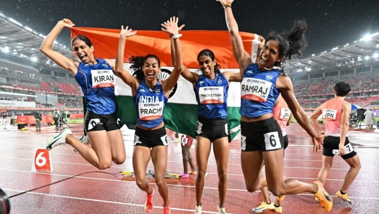ಏಷ್ಯನ್ ಗೇಮ್ಸ್: ಮಹಿಳೆಯರ 4×400 ಮೀ. ರಿಲೇಯಲ್ಲಿ ಭಾರತಕ್ಕೆ ಚಿನ್ನ